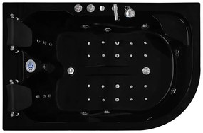 M-SPA - Ľavá kúpeľňová vaňa s hydromasážou TURBO PLUS SPA 180 x 120 x 54 cm (MSPA1631B-TURBO+ -L)