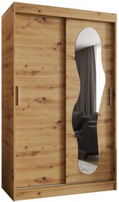 Šatníková skriňa 120 cm Ulta (dub artisan). Akcia -21%. Vlastná spoľahlivá doprava až k Vám domov. 1126316