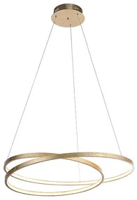 Dizajnové závesné svietidlo zlaté 72 cm vrátane LED stmievateľné - Rowan