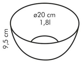 TESCOMA sklenená misa GIRO ø 20 cm , 20 cm