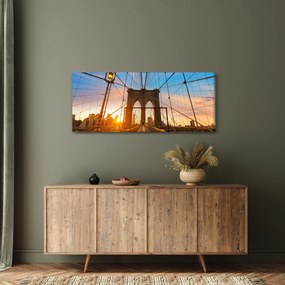 Obraz - Brooklynský most, Manhattan, New York (120x50 cm)