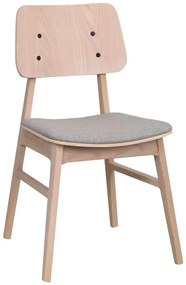 Svetlohnedá jedálenská stolička so svetlosivým sedákom Rowico Nagano