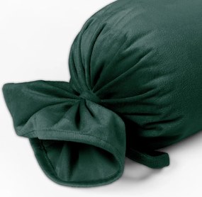 Biante Zamatový vankúš valec bonbon Velvet Prémium SVP-044 Lesná zelená 15x60 cm