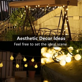 Brilagi - LED Solárny dekoratívny reťaz BUBBLE 200xLED/8 funkcií 20m IP65 teplá biela