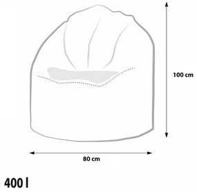 EF1025 Ecopuf Sedací vak ECOPUF - LIDER - ekokoža E20 - Tyrkysová