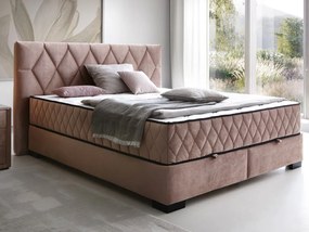 Posteľ Reve 180x200 cm, tmavo ružová látka