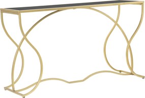 Konzolový stolík Sunshine 130 cm zlatý/čierny