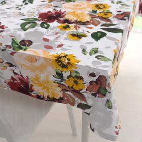 Biante Bavlnený obdĺžnikový obrus Sandra SA-217 Veľké žlté kvety 80x120 cm
