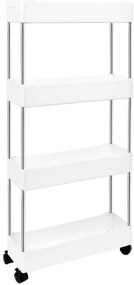 Pojazdný regál FALKEN biely