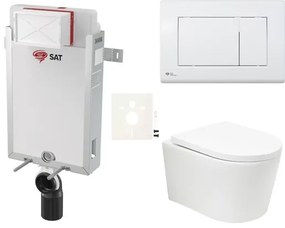 Závesný wc set SAT BREVIS na zamurovanie vírové splachování SIKOSZBRTOR20