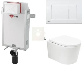 Závesný wc set SAT BREVIS na zamurovanie vírové splachování SIKOSZBRTOR20