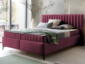 Posteľ Joy 180x200 cm, tmavo ružová látka