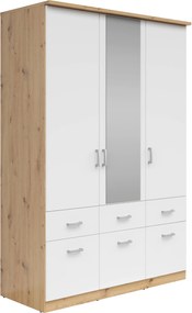 XXXLutz ŠATNÍKOVÁ SKRIŇA, biela, dub sonoma, 136/199/58 cm Boxxx - Skrine - 002427008501