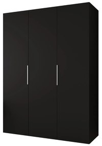 Šatníková skriňa 150 cm Mirabella 1 (čierna + kašmír). Akcia -18%. Vlastná spoľahlivá doprava až k Vám domov. 1126353