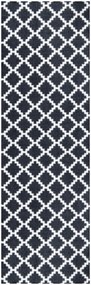 Hanse Home, Protišmykový behúň Home Black White 103156, 50x150, čierna, chodba / predsieň