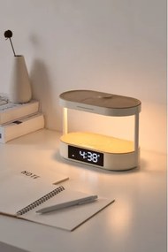 Immax 09111L - LED stmievateľná stolná lampa s budíkom a nabíjačkou, trojitá dokovacia stanica LED/1,5W/5V