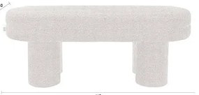 Béžová lavica z textílie buklé Fern – Dutchbone