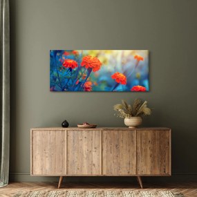 Obraz - Oranžové kvety (120x50 cm)