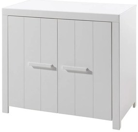Biela detská skrinka z borovicového dreva 100x87 cm ERIK – Vipack