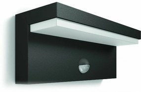 Philips Bustan UltraEfficient vonkajšie nástenné​ svietidlo so senzorom LED 3,8 W 4000K, antracit
