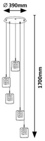 Rabalux 3117 - Krištáľový luster na lanku DUCHESS 5xG9/40W/230V