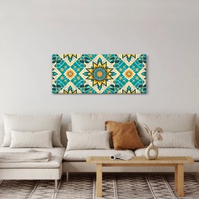 Obraz - Tyrkysový vzor (120x50 cm)