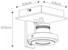 Lucide 17906/06/12 - LED Stmievateľné bodové svietidlo LANDA 1xGU10/5W/230V