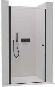 Cerano Antelo, 1-krídlové sprchové dvere 80x190 cm, 6mm číre sklo, čierny profil, CER-CER-432379