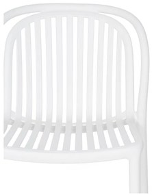 Biela plastová jedálenská stolička Alia – Ixia