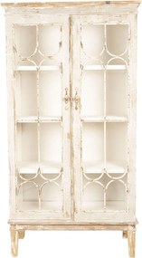 Sivá vintage skriňa s odrením Laura - 95*42*180 cm