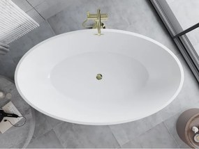 Mexen Nike, voľne stojaca vaňa 175 x 100 cm, biela, zlatý lesklý prepad, 54071751000-50