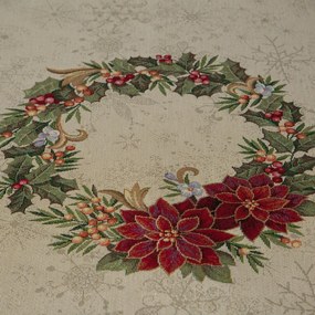 VIANOČNÝ GOBELÍNOVÝ BEHÚŇ NA STÔL MERRY 45X140 CM VZOROVANÝ