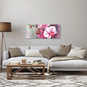 Obraz - Orchidey, aquarel (120x50 cm)