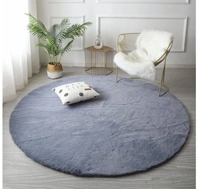 Sivý okrúhly koberec Rabbit Rozmer: 80