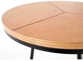 Konferenčný stolík CARIDA 49x45 cm čierna/dub