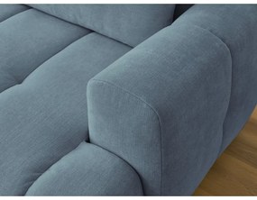 Modrá rozkladacia/s úložným priestorom rohová pohovka (ľavý roh/s leňoškou) Fuji – Bobochic Paris