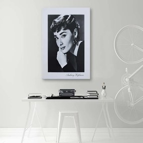 Gario Obraz na plátne Audrey Hepburn - čiernobiely portrét Rozmery: 40 x 60 cm