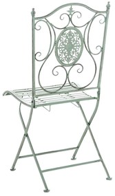 Kovová skladacia stolička Sibell (SET 2 ks) - Zelená antik