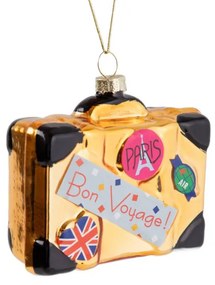 Vianočná ozdoba GLASSO cestovný kufor 714962