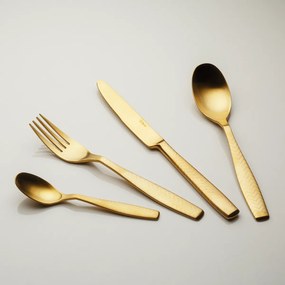 Príborový set 24 ks - Gaya All Satin zlatý - Chevron - 128499