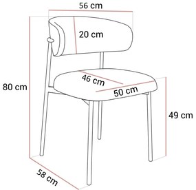 JEDÁLENSKÁ STOLIČKA POLA BÉŽOVÁ + ZLATÉ NOHY