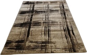 Moderný koberec Rio 170-Cream-Cream – béžovo-hnedý s geometrickým vzorom Rozmer: 80x150 cm