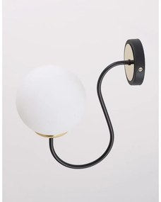 Čierno-biele nástenné svietidlo ø 15 cm Oslo – Squid Lighting