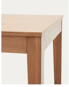 Rozkladací jedálenský stôl s doskou v dubovom dekore v prírodnej farbe 80x160 cm Yain – Kave Home