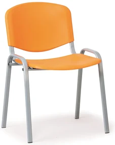 Plastová stolička ISO - sivé nohy, oranžová