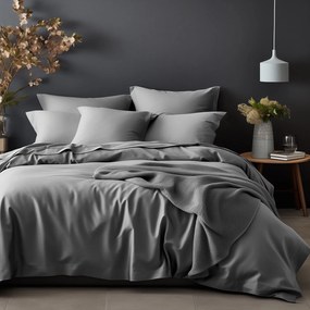 SATÉNOVÁ OBLIEČKA NA VANKÚŠ 50X70CM SIVÁ