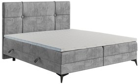 Manželská posteľ Boxspring 200 cm Nivela (betón) (s matracom a úl. priestorom). Vlastná spoľahlivá doprava až k Vám domov. 1054615