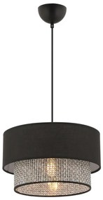 Luster na lanku ECHO 1xE27/60W/230V čierna/šedá