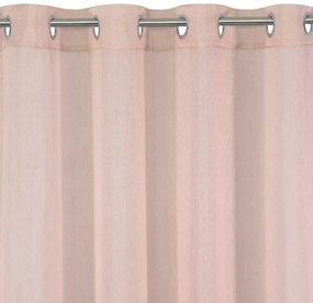 ZÁCLONA NA KRÚŽKOCH REBECCA 140X250 CM RUŽOVÁ