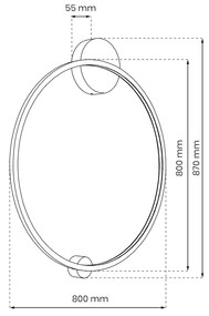 Nástenné LED svietidlo Saturno2, 1x LED 46w, 4000k, b